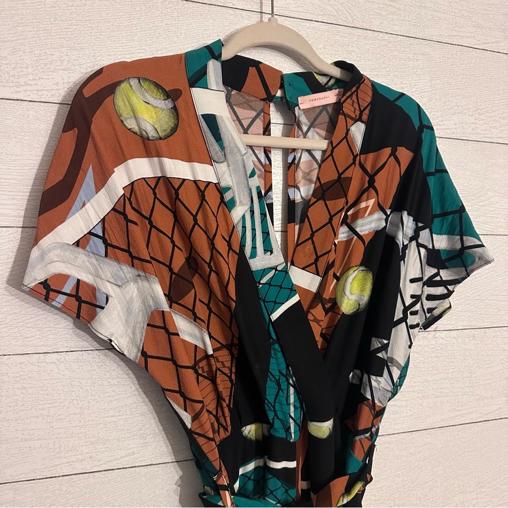 Tomcsanyi Budapest Court Print Kimono Jumpsuit Medium - Picture 5 of 10